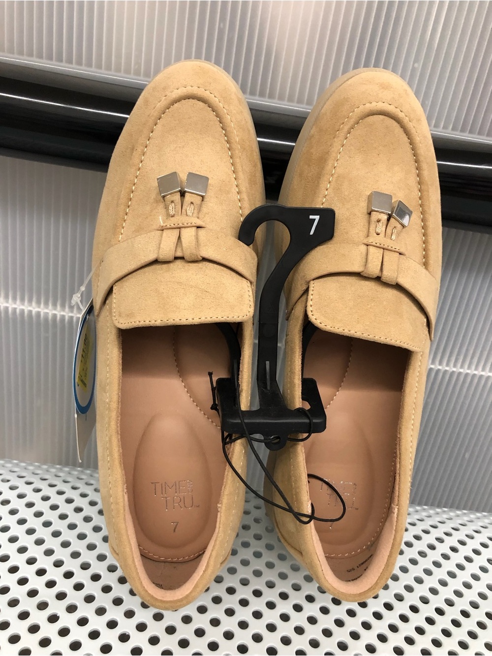 NEW TIME & TRU Faux Suede Comfort Loafers Size 7M Tan Women’s